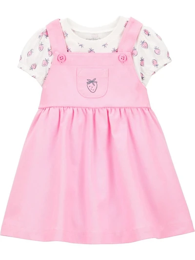 Carter's Child of Mine Baby Girls' Pink Strawberry Shortall Set