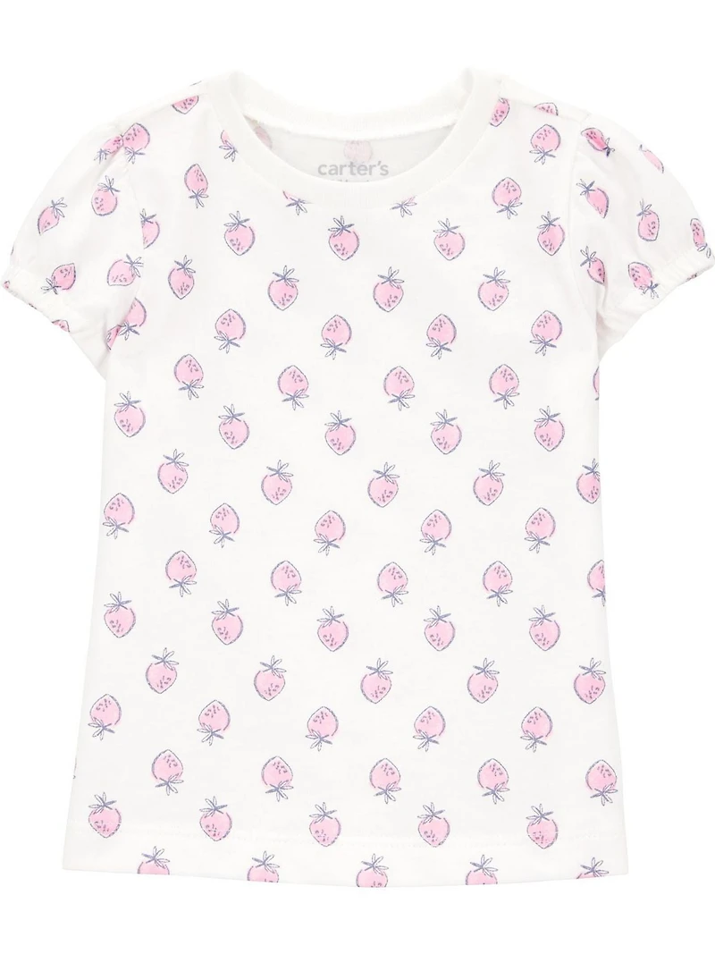 Carter's Child of Mine Baby Girls' Pink Strawberry Shortall Set