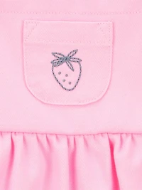 Carter's Child of Mine Baby Girls' Pink Strawberry Shortall Set