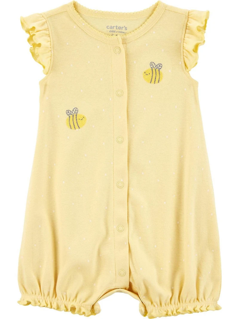 Carter's Child of Mine Infant Girl 1pc Romper-Yellow Bee