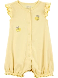 Carter's Child of Mine Infant Girl 1pc Romper-Yellow Bee