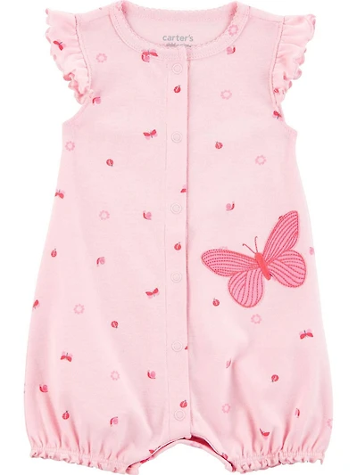 Carter's Child of Mine Barboteuse 1 pièce pour bébé fille - Papillon rose