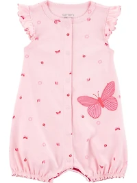 Carter's Child of Mine Barboteuse 1 pièce pour bébé fille - Papillon rose