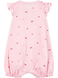 Carter's Child of Mine Barboteuse 1 pièce pour bébé fille - Papillon rose