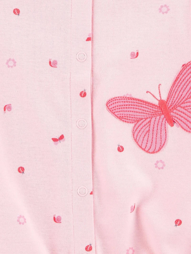 Carter's Child of Mine Barboteuse 1 pièce pour bébé fille - Papillon rose