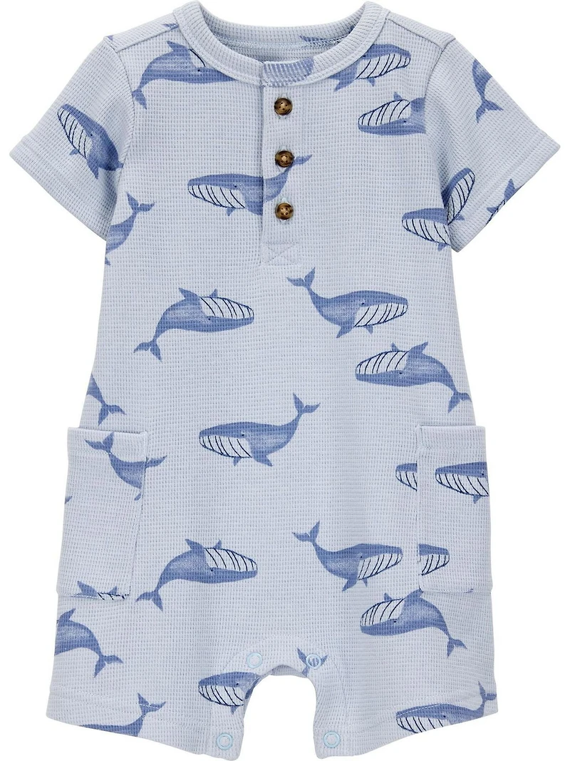 Carter's Child of Mine Barboteuse 1 pièce pour bébé garçon - Baleine bleue