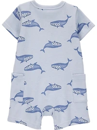 Carter's Child of Mine Barboteuse 1 pièce pour bébé garçon - Baleine bleue