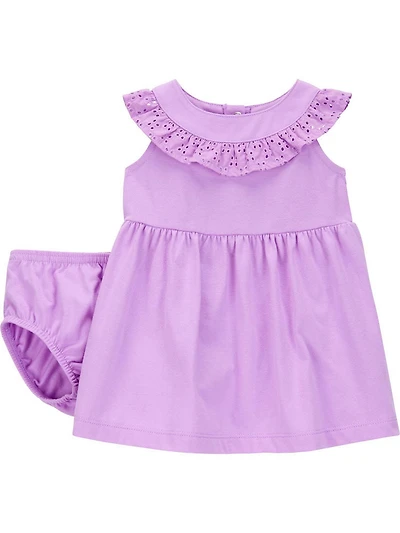 Carter's Child of Mine Baby Girls' Purple Dress