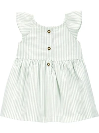 Carter's Child of Mine Baby Girls' Green and Gray Dress