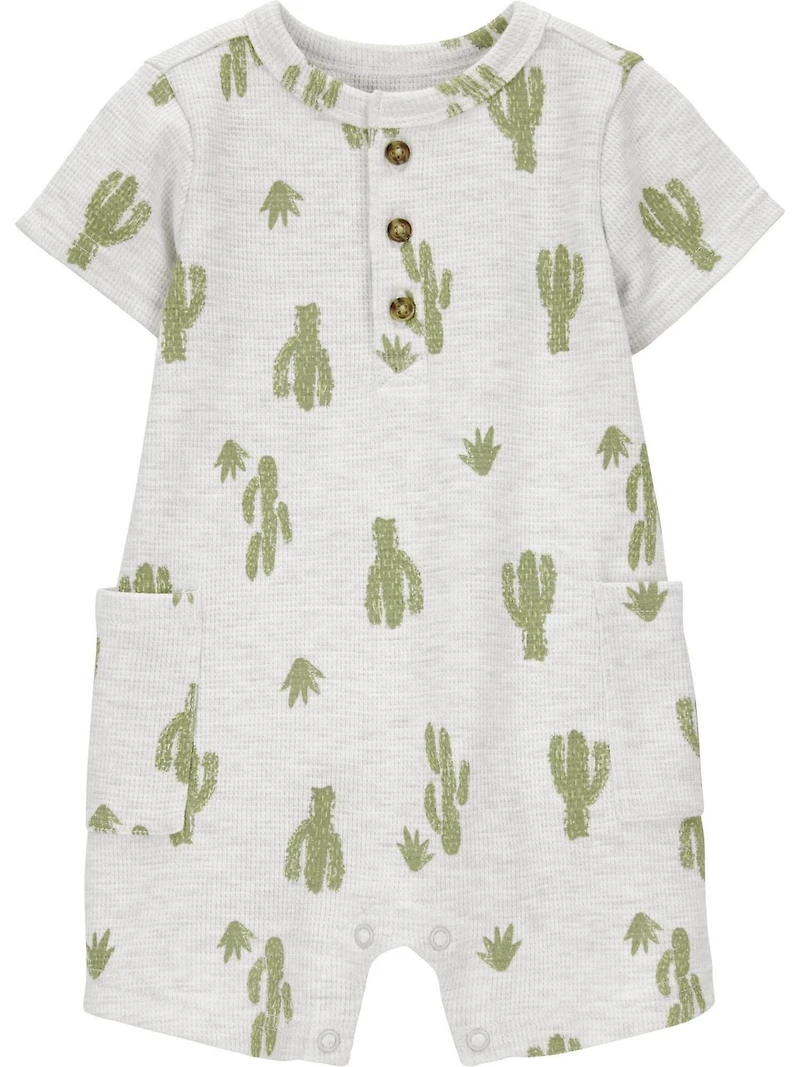 Carter's Child of Mine Barboteuse 1 pièce pour bébé garçon - Cactus gris