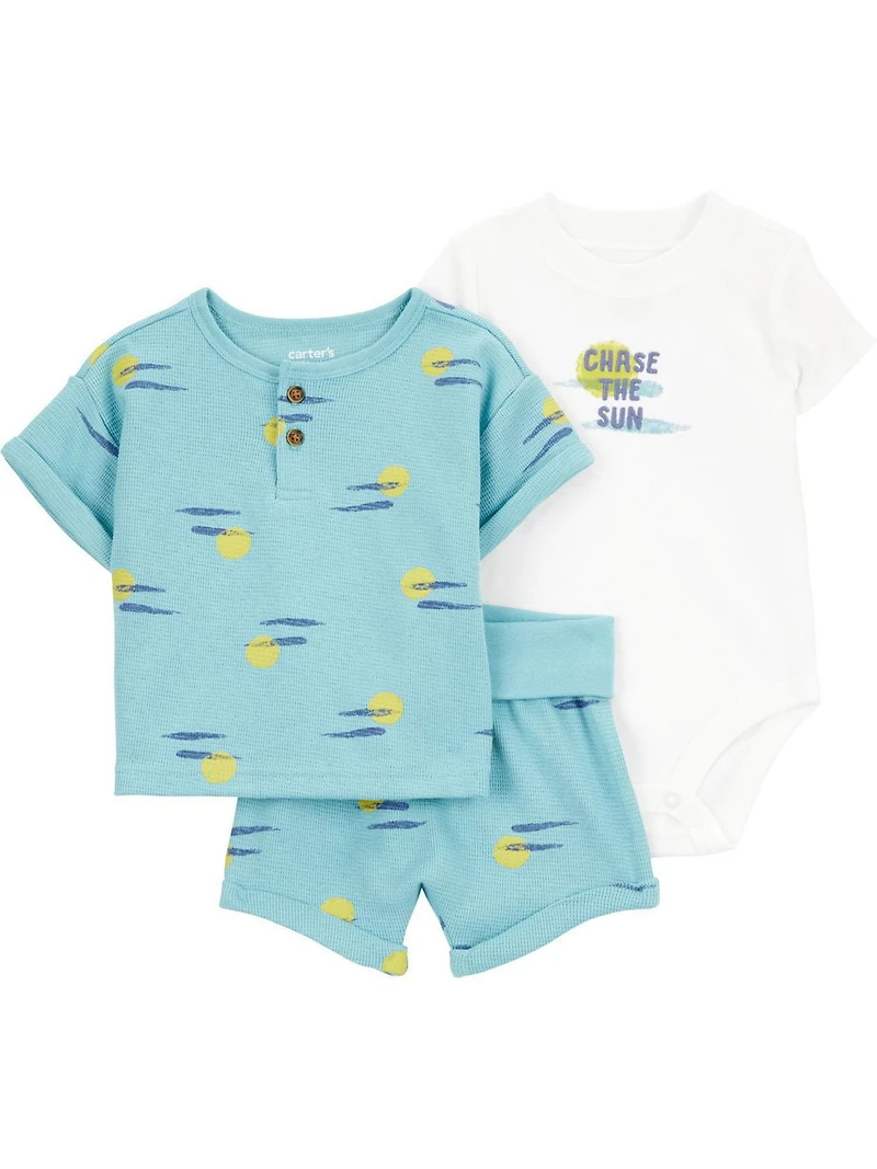 Carter's Child of Mine Ensemble de couvre-couches bleu soleil pour bébé garçon