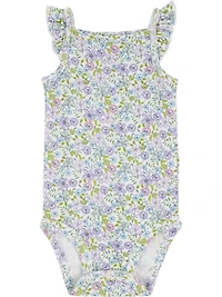 Carter's Child of Mine Baby Girls' Green Floral Diaper Cover Set