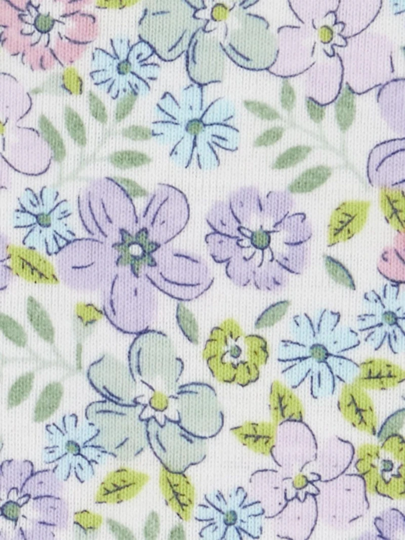 Carter's Child of Mine Baby Girls' Green Floral Diaper Cover Set