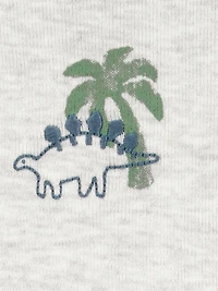 Carter's Child of Mine Ensemble de couvre-couches à rayures bleues avec motif dinosaure pour bébé garçon