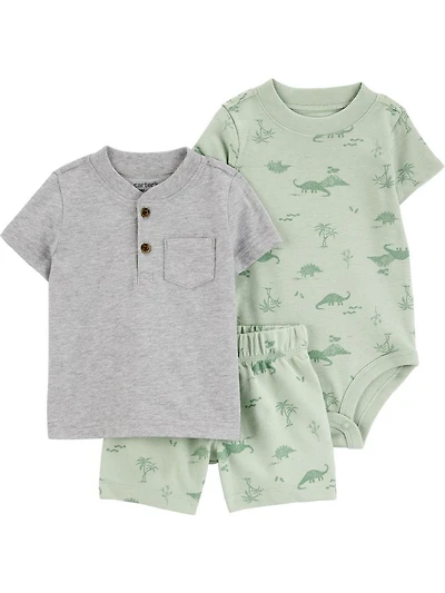 Carter's Child of Mine Baby Boys' Green tonal Diaper Cover Set
