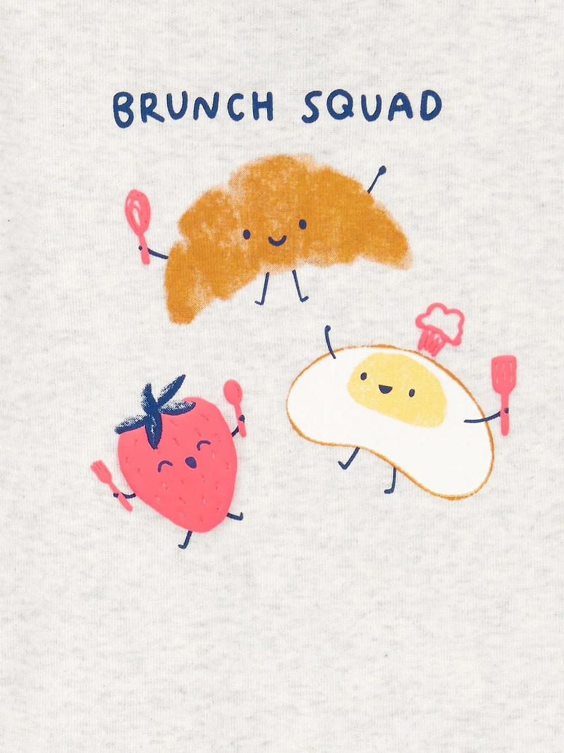 Carter's Child of Mine Baby and Toddler Boys' and Girls' Brunch Squad 2-Piece Cotton Pajama Set