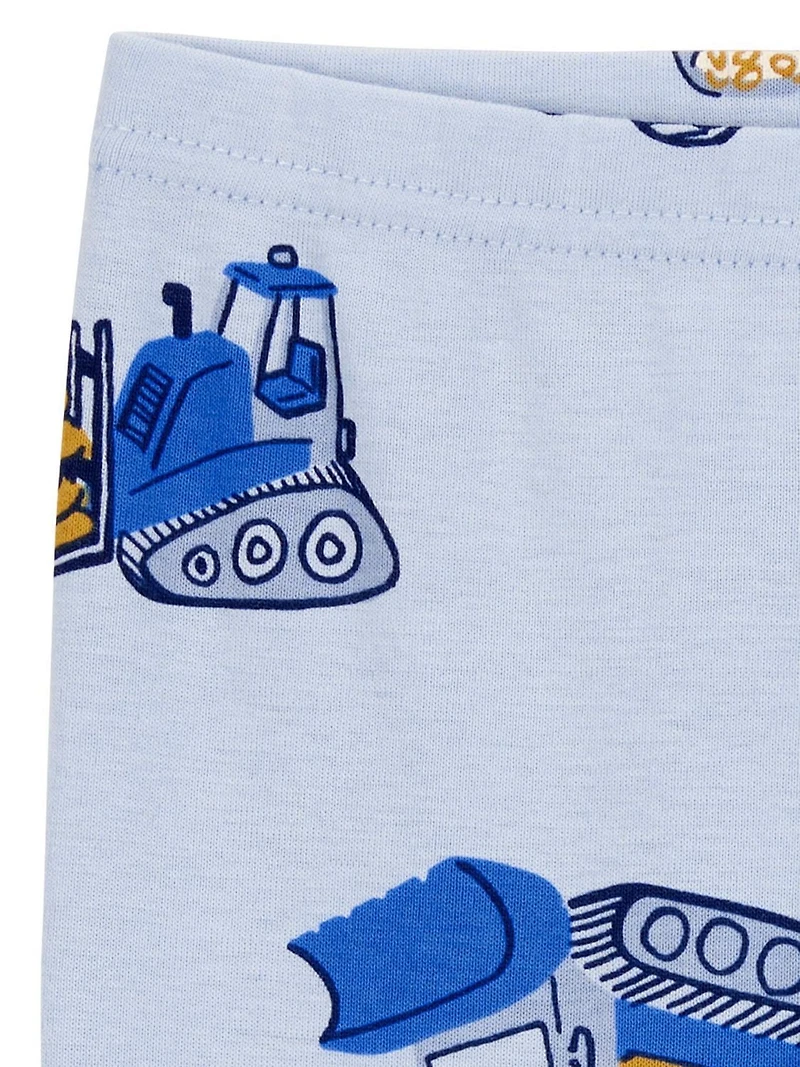 Carter's Child of Mine Baby and Toddler Boys' Construction Breakfast 2-Piece Cotton Pajama Set, Sizes 6-9M - 5T