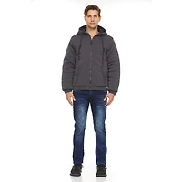 Veste polaire à capuche/doudoune réversible Swiss Tech pour homme
