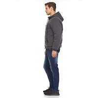 Veste polaire à capuche/doudoune réversible Swiss Tech pour homme