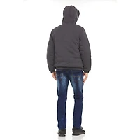 Veste polaire à capuche/doudoune réversible Swiss Tech pour homme