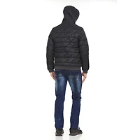 Veste polaire à capuche/doudoune réversible Swiss Tech pour homme