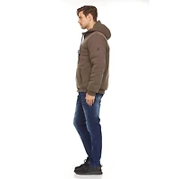 Veste polaire à capuche/doudoune réversible Swiss Tech pour homme