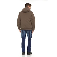 Veste polaire à capuche/doudoune réversible Swiss Tech pour homme