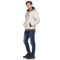 Veste polaire à capuche/doudoune réversible Swiss Tech pour homme