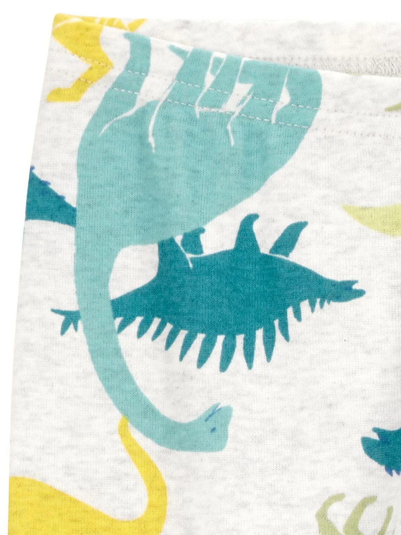 Carter's Child of Mine Baby and Toddler Boys' Teal Dino 2-Piece Cotton Pajama Set, Sizes 6-9M - 5T