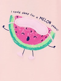 Carter's Child of Mine Baby and Toddler Girls' Watermelon 2-Piece Cotton Pajama Set