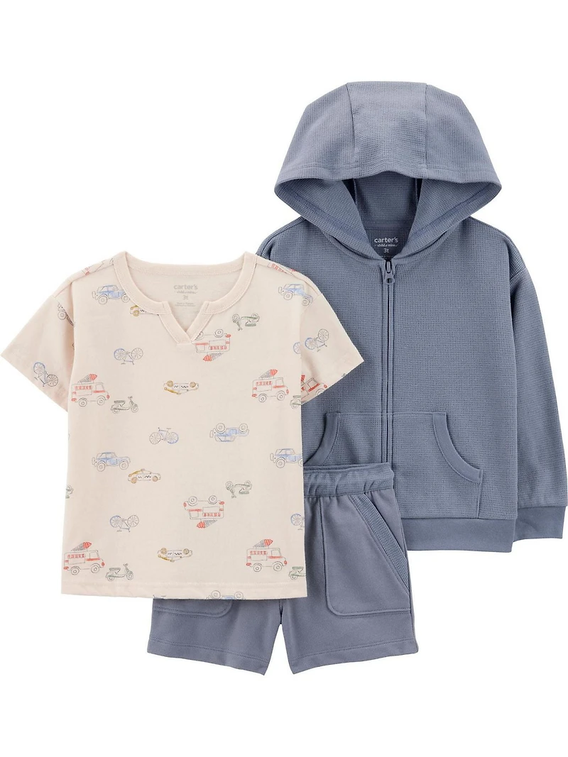 Carter's Child of Mine Ensemble de 3 pièces transport à fines rayures pour tout-petits garçons Tailles 2T-3T