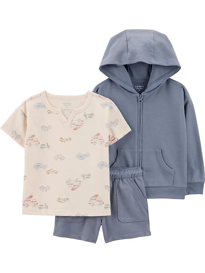 Carter's Child of Mine Ensemble de 3 pièces transport à fines rayures pour tout-petits garçons Tailles 2T-3T
