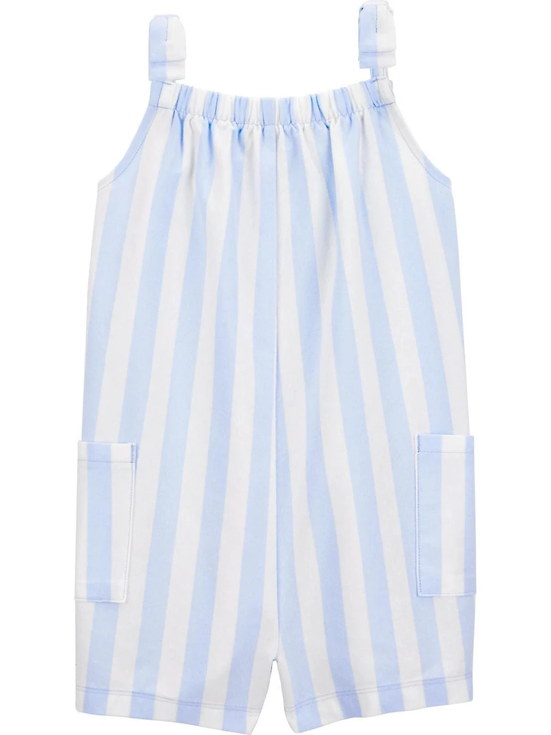 Carter's Child of Mine Toddler Girls' Blue and White Stripe Romper