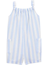 Carter's Child of Mine Barboteuse à rayures bleues et blanches pour petites filles