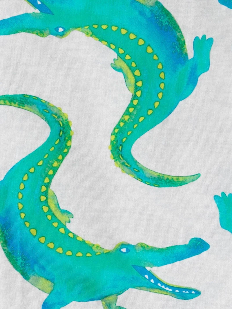 Carter's Child of Mine Baby and Toddler Boys' Grey Gator 2-Piece Pajama Set