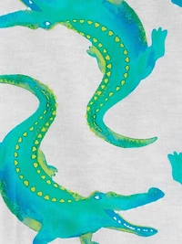 Carter's Child of Mine Baby and Toddler Boys' Grey Gator 2-Piece Pajama Set