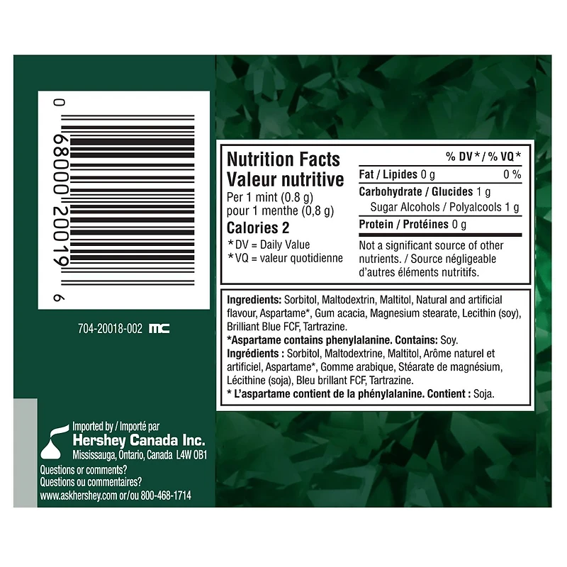 Flacon de menthes à la menthe verte ICE BREAKERS 82g