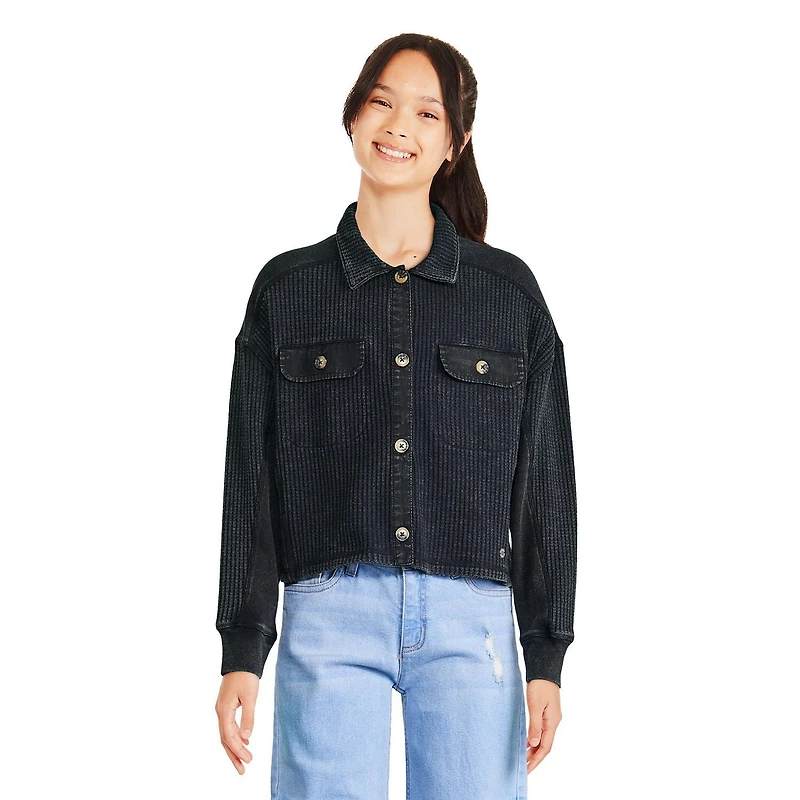 Veste-chemise gaufrée Justice pour filles