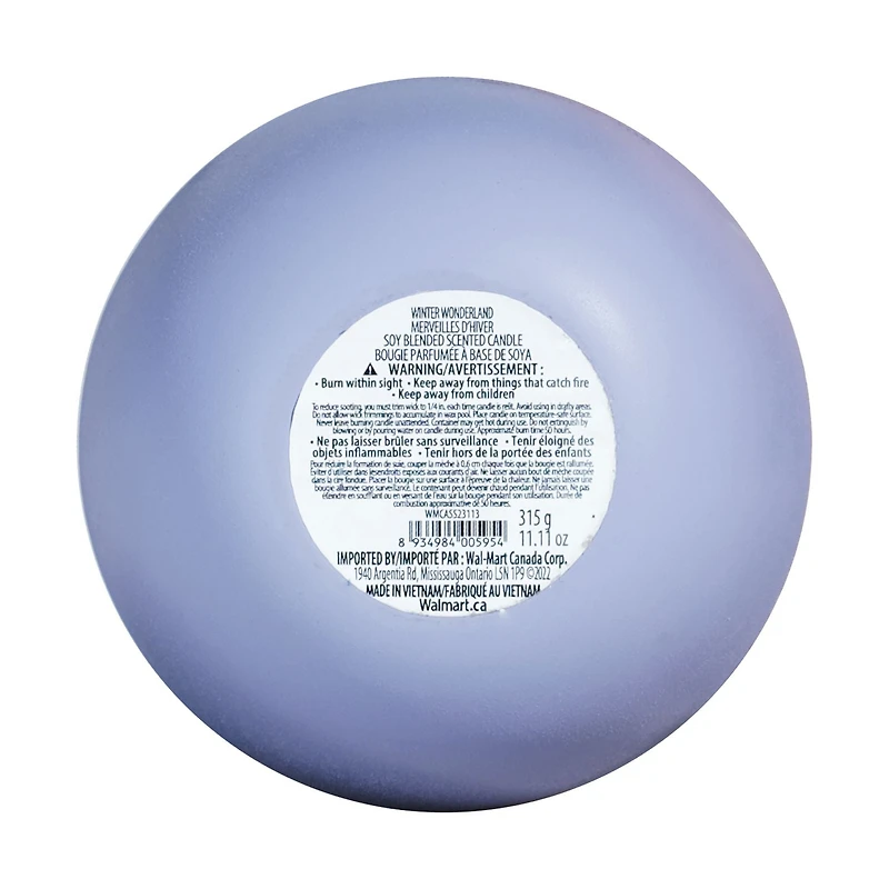 Aroma Light 11.11oz Winter Wonderland Soy Wax Blended Scented Candle