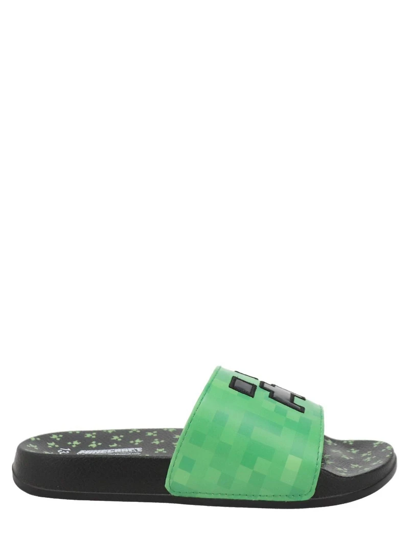 Sandales enfilables officielles Minecraft pour garçons Grandeurs disponibles: 11/12, 13/1, 2/3