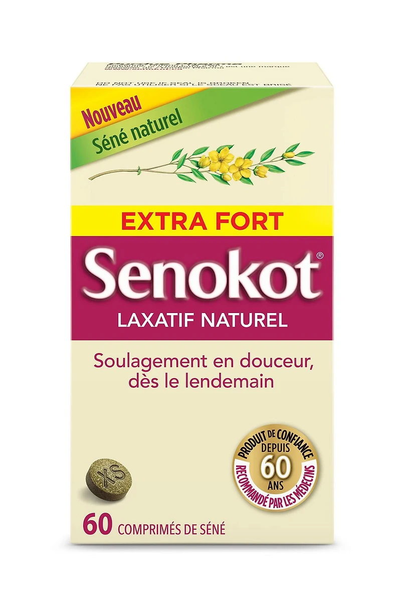 Comprimés Senokot extra fort en sennoside 60 Tablets