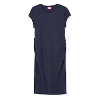 Paisley Sky Maternity Short Sleeve Side Ruched Bodycon Dress