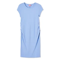 Robe hyper moulante à manches courtes avec motif ruché Paisley Sky Maternité