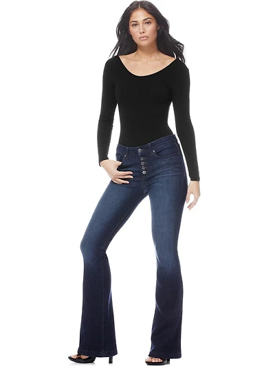 Sofia Jeans by Sofia Vergara Jean stretch taille haute Melisa Flare pour femmes