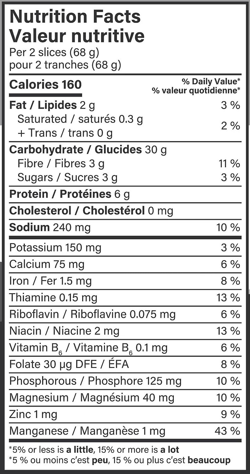 Dempster’s® 100% Whole Wheat Thin Sandwich Bread, 675 g
