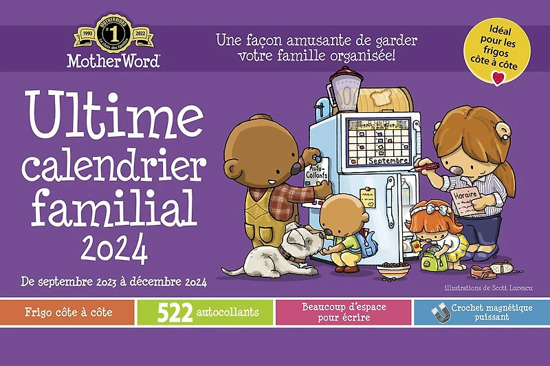 2024 Motherword Magnetic French Calendar