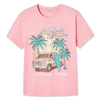 T-shirt à imprimé graphique The Pink Closet pour femmes