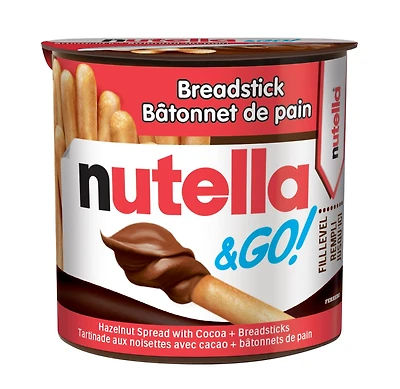 NUTELLA & GO! Hazelnut And Cocoa Spread with Breadsticks, Snack Packs, Perfect Snacks for Kids, 52g
