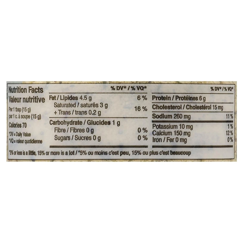Produit de fromage parmesan râpé aux herbes méditerranéennes Tre Stelle 125 g