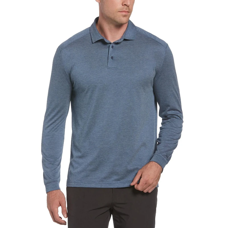 Men's Performance Long Sleeve Lightweight Stretch Eco Polo